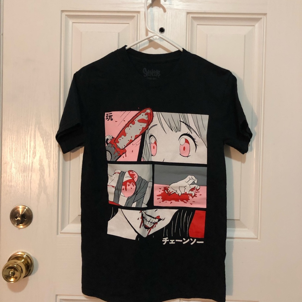 Spencer’s-Men’s Small Manga horror-style graphic tee, like new
